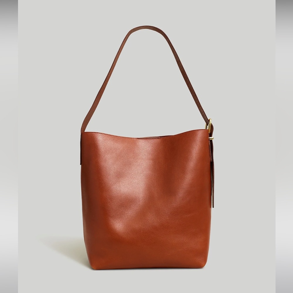 Madewell The Essential Bucket Tote warm cinnamon large bag purse